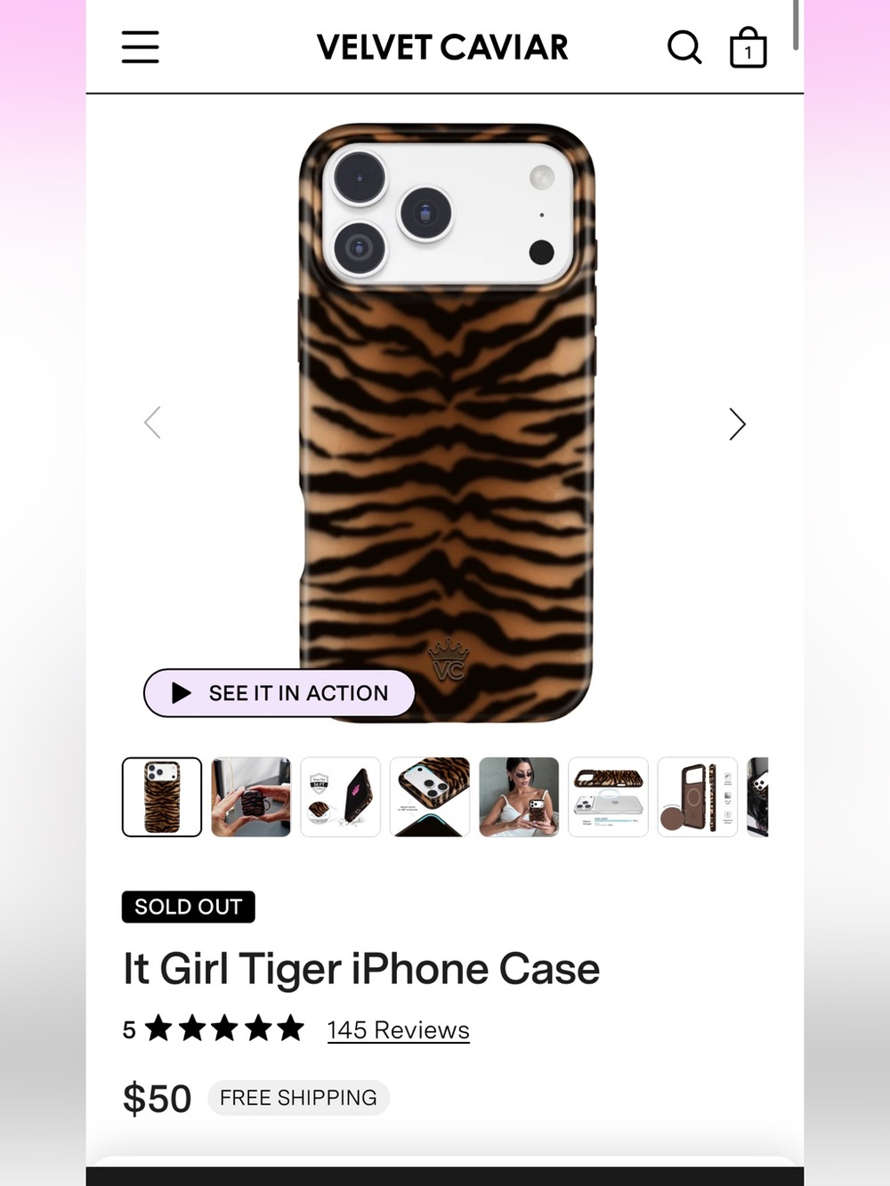 Velvet Caviar Tiger Stripe iPhone Case